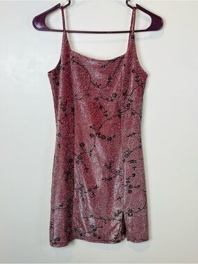 Y2K Sparkly Floral Dress S